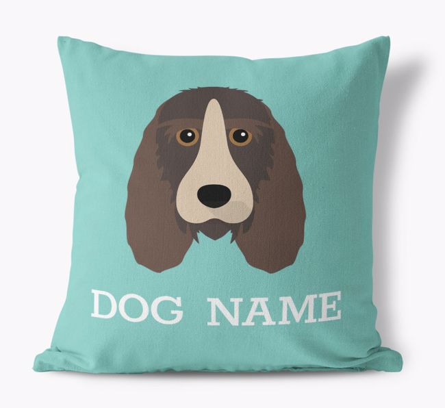 {dogsName}'s Icon: Personalized {breedFullName} Canvas Pillow